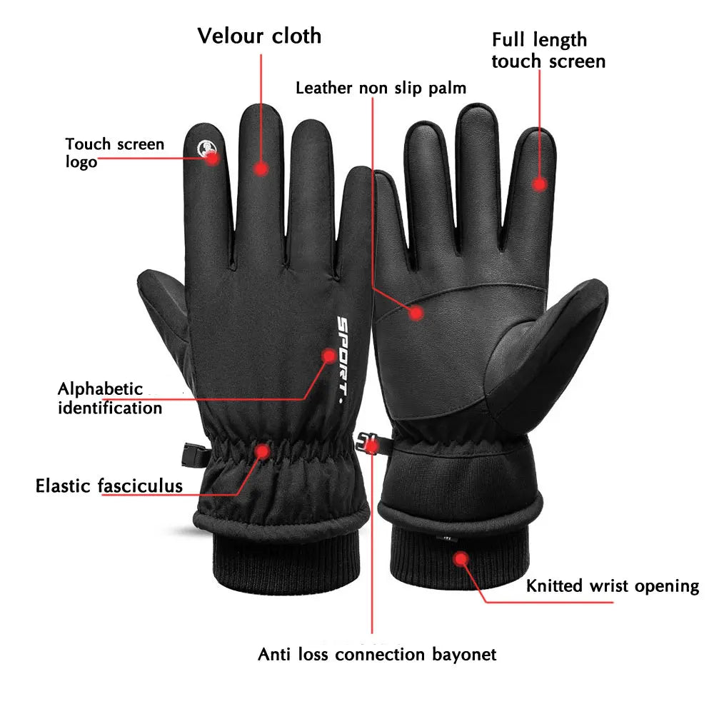 Men Winter Waterproof Gloves